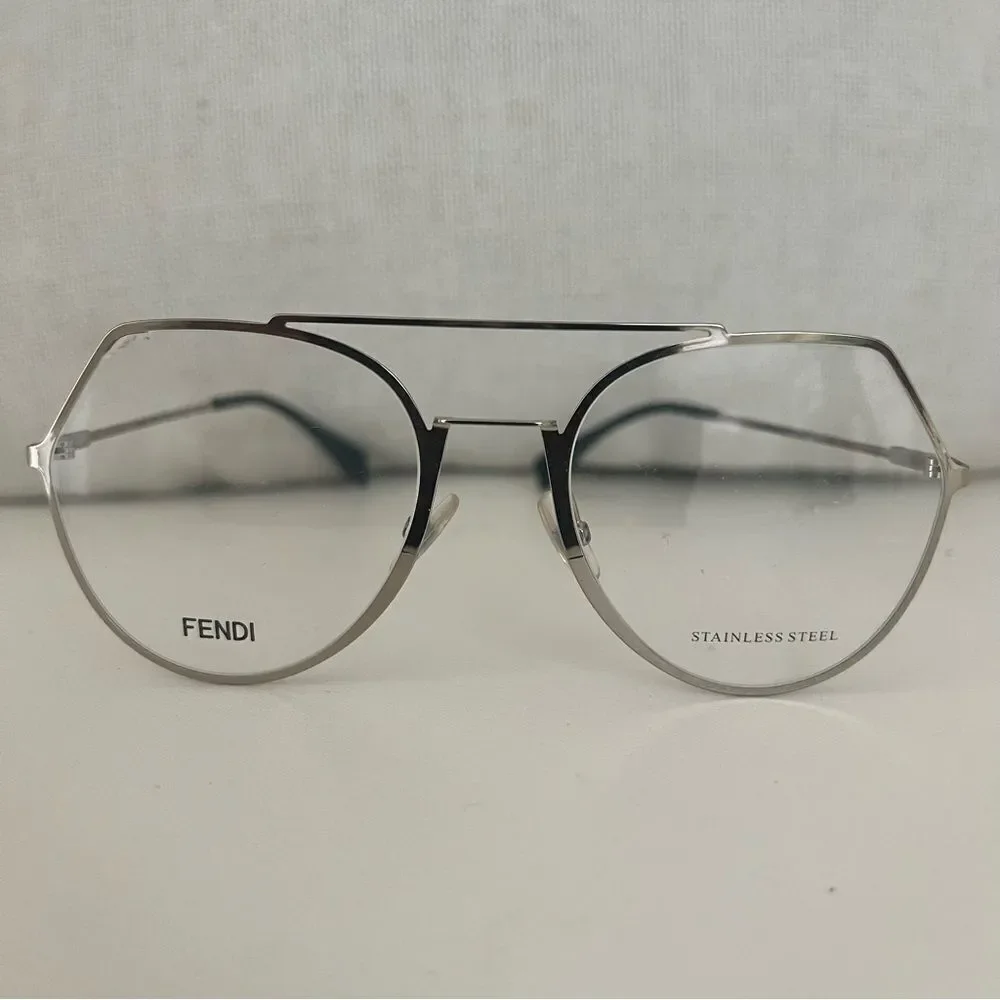 Fendi Demo Geometric Ladies Eyeglasses FF 0329 NEW